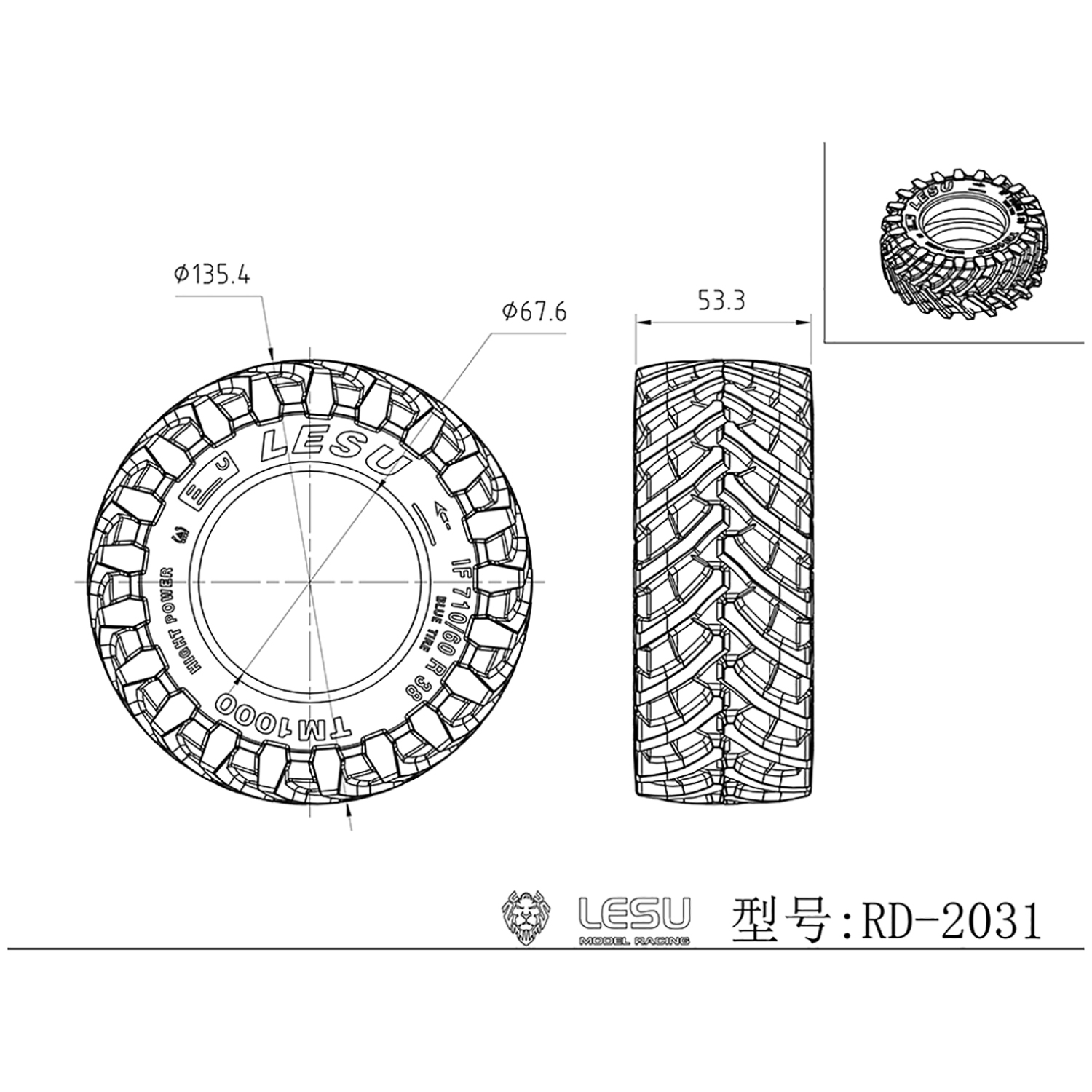 Lesu 1/14 135.4mm roda diantei - Agriculture Farming Hub avaliação e preço